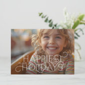 エレガント&モダンタイポグラフィファンシー写真 シーズンカード (スタンド正面)