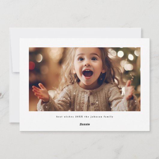 エレガント&モダンタイポグラフィファンシー写真 シーズンカード (裏面)