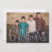 エレガント&モダンタイポグラフィMERRY CHRISTMASの写真 シーズンカード (正面)
