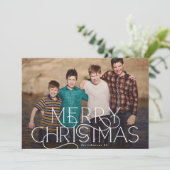 エレガント&モダンタイポグラフィMERRY CHRISTMASの写真 シーズンカード (スタンド正面)