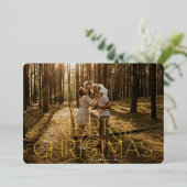 エレガント&モダンタイポグラフィMERRY CHRISTMASの写真 箔シーズンカード (立ち正面)