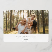 エレガント&モダンタイポグラフィMERRY CHRISTMASの写真 箔シーズンカード (裏面)