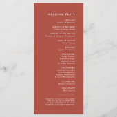 エレガント&モダンテラコッタウェディングプログラム プログラム (裏面)