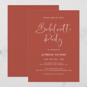 エレガント&モダンテラコッタバチェロレッテ 招待状 (正面/裏面)