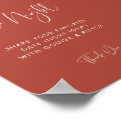 エレガント&モダンテラコッタ日付の夜のアイディアのサイン ポスター (角)