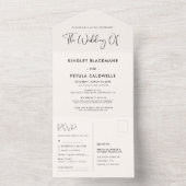 エレガント&モダンテラ結婚コッタ オールインワン招待状 (内側)