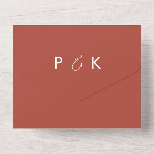 エレガント&モダンテラ結婚コッタ オールインワン招待状 (裏面)