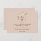 エレガント&モダンテラ結婚コッタ サンキューカード (正面/裏面)