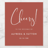 エレガント&モダンテラ結婚コッタ ワインラベル (シングルラベル)