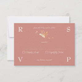 エレガント&モダンテラ結婚コッタ 出欠カード