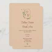 エレガント&モダンテラ結婚コッタ 招待状 (正面/裏面)