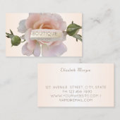 エレガント、モダンバラの花、ブラシストローク 名刺 (正面/裏面)