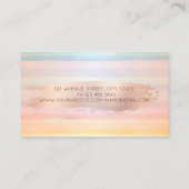 エレガント、モダンバラ金ゴールドブラシストロークマカロン 名刺 (裏面)