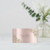 エレガント,モダンバラ金ゴールド,金ゴールド枠 名刺 (スタンド正面)