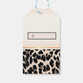 エレガント,モダンヒョウ印刷，ドレス価格ラベル ギフトタグ (裏面)