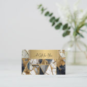 エレガント,モダンプロフェッショナル大理石金ゴールド幾何学模様 割引カード (スタンド正面)