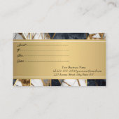 エレガント,モダンプロフェッショナル大理石金ゴールド幾何学模様 割引カード (裏面)