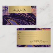 エレガント,モダンプロフェッショナル抽象芸術金ゴールド紙吹雪 割引カード (正面/裏面)