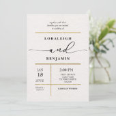 エレガント&モダンポリッシュルッ結婚ク 招待状 (スタンド正面)