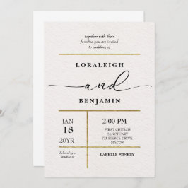 エレガント&モダンポリッシュルッ結婚ク 招待状