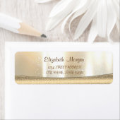 エレガント,モダン光沢，金ゴールド住所 シール (インサイチュ)