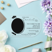 エレガント,モダン卒業写真，黒パーティー アクリル招待状 (インサイチュ (ウェディング))