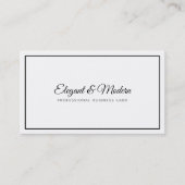 エレガント&モダン手書き教授b/w 名刺 (正面)