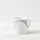 エレガント、モダン未来的な波の抽象化 エスプレッソカップ (正面右)