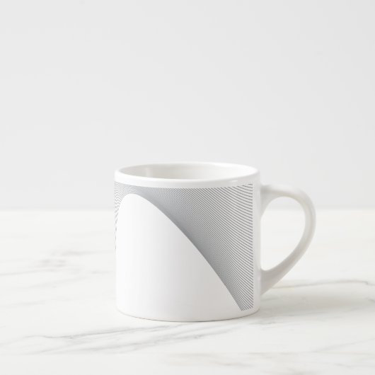 エレガント、モダン未来的な波の抽象化 エスプレッソカップ (右)