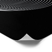 エレガント、モダン未来的な波の抽象化 ポスター (角)