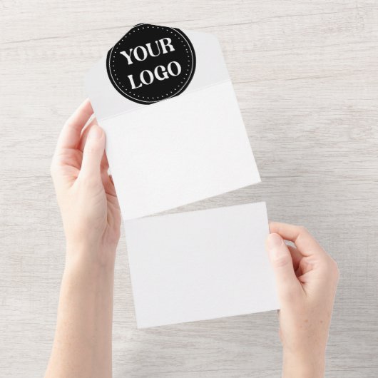 エレガント、モダン洗練、編集可能。 オールインワン招待状 (貼ってはがせる)