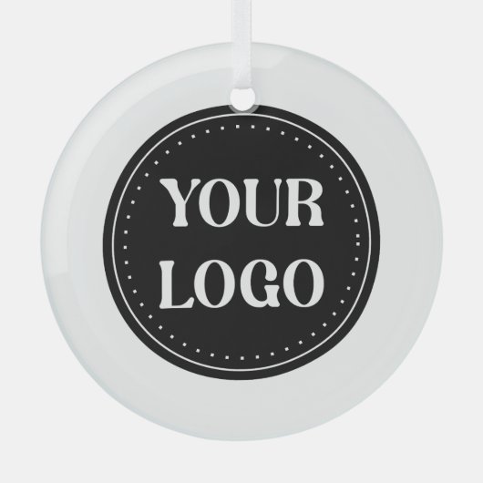 エレガント、モダン洗練、編集可能。 ガラスオーナメント (正面)