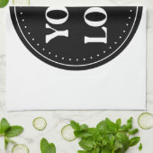 エレガント、モダン洗練、編集可能。 キッチンタオル (折り畳み)