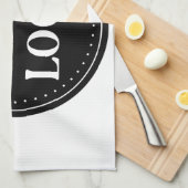 エレガント、モダン洗練、編集可能。 キッチンタオル (四つ折り)