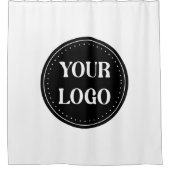 エレガント、モダン洗練、編集可能。 シャワーカーテン (正面)