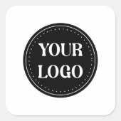 エレガント、モダン洗練、編集可能。 スクエアシール (正面)