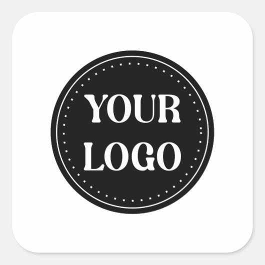 エレガント、モダン洗練、編集可能。 スクエアシール (正面)