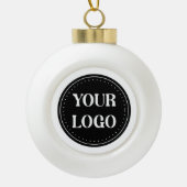 エレガント、モダン洗練、編集可能。 セラミックボールオーナメント (正面)