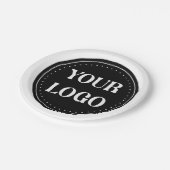 エレガント、モダン洗練、編集可能。 ペーパープレート (アングル)