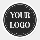 エレガント、モダン洗練、編集可能。 ラウンドシール (正面)
