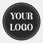 エレガント、モダン洗練、編集可能。 ラウンドシール (正面)