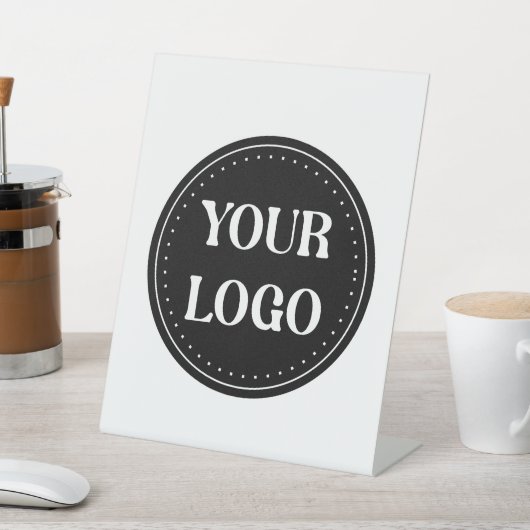 エレガント、モダン洗練、編集可能。 台座サイン (インサイチュ)