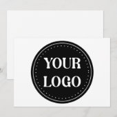 エレガント、モダン洗練、編集可能。 案内状 (正面/裏面)