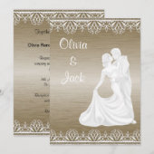 エレガント&モダン結婚式招待状 招待状 (正面/裏面)