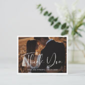 エレガント&モダン結婚sありがとうご写真 ポストカード (スタンド正面)