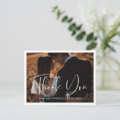 エレガント&モダン結婚sありがとうご写真 ポストカード (スタンド正面)