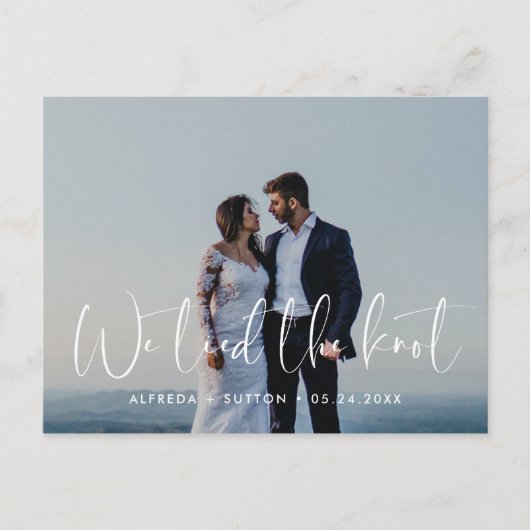 エレガント&モダン結婚s我々は結び目の写真 ポストカード (正面)