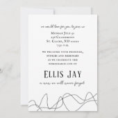 エレガント |モダン葬儀 |招待状 招待状 (裏面)