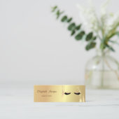 エレガント,モダン金ゴールドブラシのストローク,発疹 スキニー名刺 (スタンド正面)