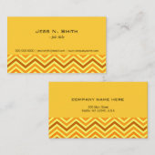 エレガント,モダン金，日当たりの良い黄色いシェブロン 名刺 (正面/裏面)